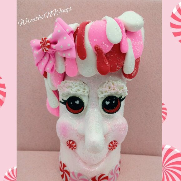 Peppermint Lady Christmas Candle, Christmas Decor, Home Decor, Christmas Candle - Picture 5 of 11